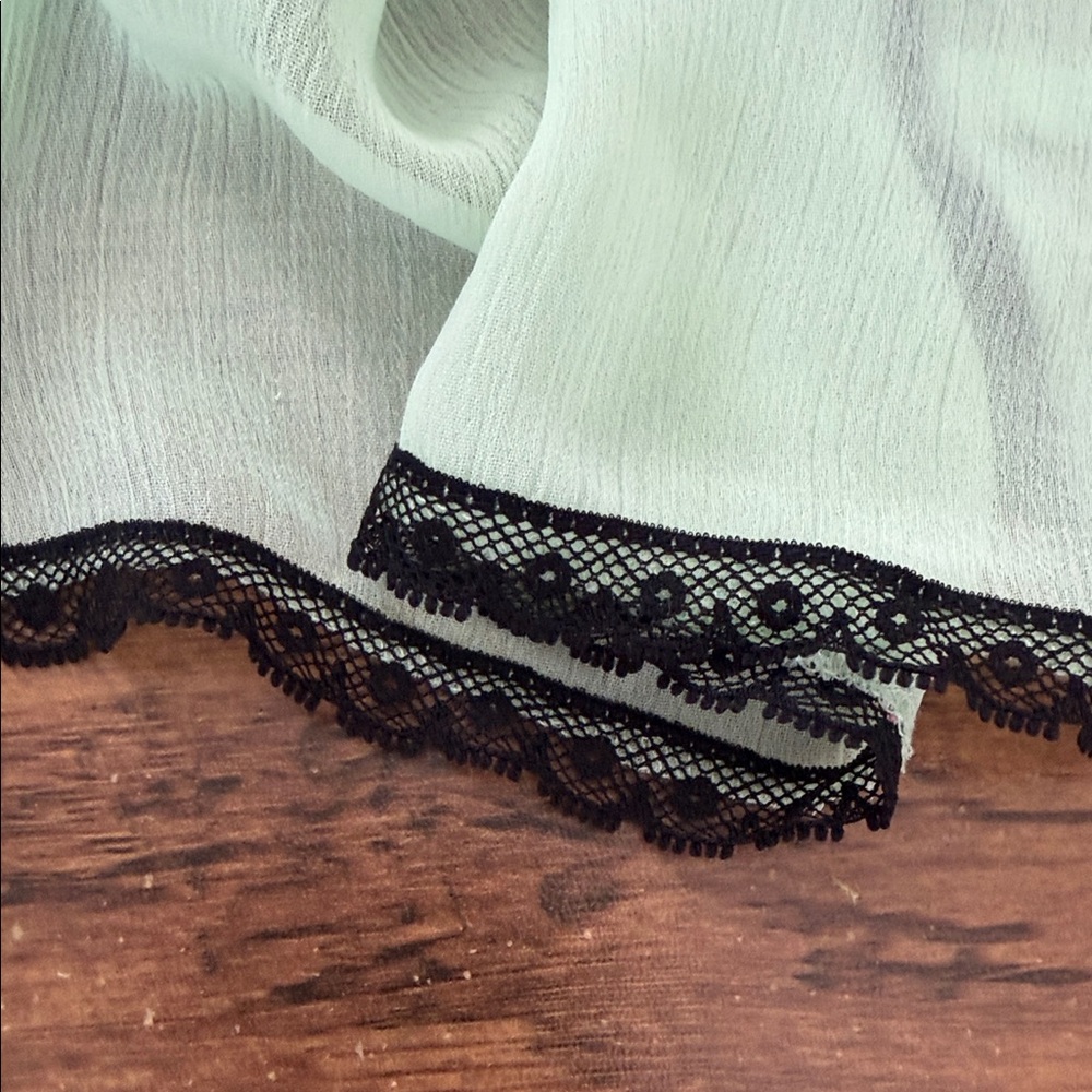 Ambrielle Mint and Black Lace Chemise - Picture 5 of 7